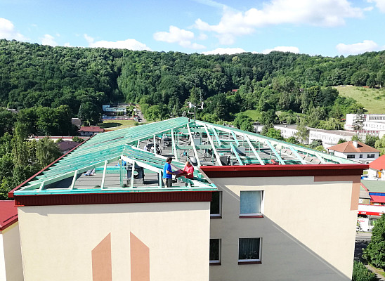Rekonstrukce střechy Ústí nad Labem